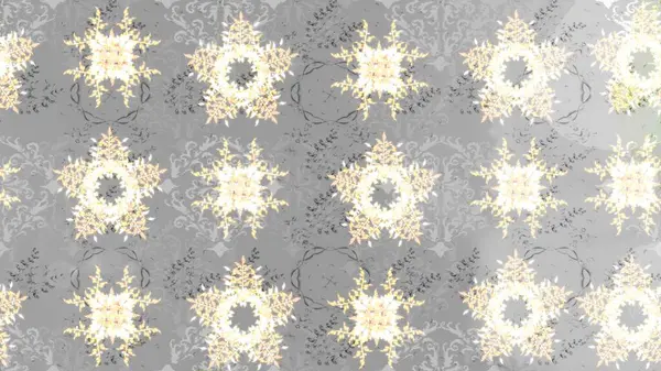 Kar tanelerinin soyut arkaplanlı Noel şablonu. Raster illüstrasyonu. Gri ve nötr renkler. Noel ve Yeni Yıl moda baskıları için tatil tasarımı.