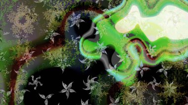 Şirin çiçekler. Raster Moda kumaş deseni. Çizgi çizimi deseni.