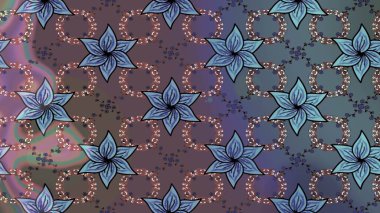 Kahverengi renklerde. Güzel kumaş deseni. Raster illüstrasyonundaki çiçek desenli çizim. Raster illüstrasyonu.