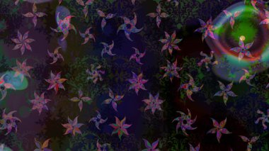 Üzerinde gri renkte çiçekler olan bir çiçek deseni çiz. Suluboya tarzında gri renkte çiçekler.