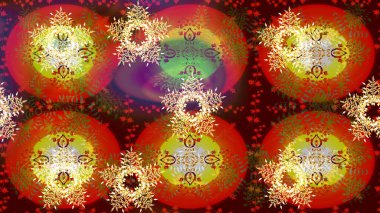 İllüstrasyon kar tanesi. Kışın sembolü. Güzel dekorasyon. Kahverengi, kırmızı ve sarı renklerde izole suluboya kar taneleri.