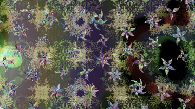 Sketch Floral Pattern in Raster illustration. Fancy fabric pattern. Colour Spring Theme sketch pattern Background. Flat Flower Elements Design.