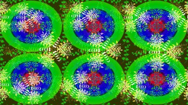 Çiçekli karalama şeklinde Raster çiçek deseni. Yumuşak, yaz çiçekli arka plan. Yeşil renkte çiçekler.