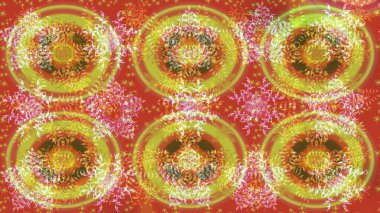 Raster illüstrasyonundaki çiçek desenli çizim. Turuncu renklerde. Güzel kumaş deseni. Raster illüstrasyonu.