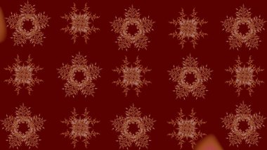 Düz Çiçek Elementleri Tasarımı. Kırmızı ve kahverengi renkte çiçekler. Raster illüstrasyonundaki çiçek desenli çizim. Renkli Bahar Teması çizim şablonu.