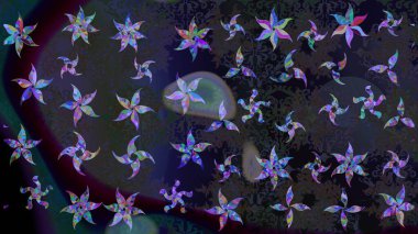 Elle çizilmiş kartanesi karalaması. Yılbaşı kış tasarımı için renkli kar taneleri. Raster illüstrasyonu.