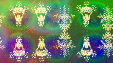 Küçük çiçekteki sevimli çiçek deseni. Raster illüstrasyonu. Çizim.