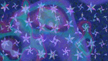 Kış arka plan. Raster Noel renkli arka plan ile düşen kar tanesi. Noel kar taneleri ile arka plan. Raster illüstrasyon.