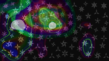 Arabesk ve çiçek öğeleri ile oryantal raster desen. Geleneksel klasik süs. Arabesk ile Vintage desen.