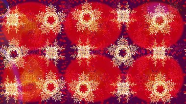 Karla süslenmiş Noel kar taneleri. Noel şenliği geçmişi. Raster illüstrasyonu.