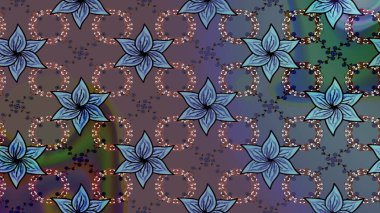 Kar taneli kahverengi ve mavi renkler. Raster Noel soyut renkli arka plan ve tatlı kar tanesi. Raster illüstrasyonu.