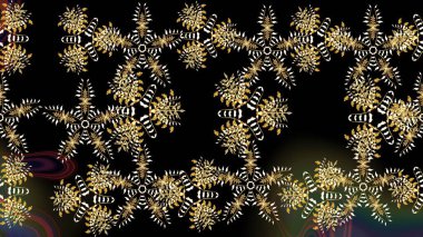 Snowflakes desen. Raster kar taneleri arka plan. Kar tanesi renkli desen. Renk arka plan üzerinde izole soyut kar taneleri ile düz tasarım. Raster illüstrasyon.