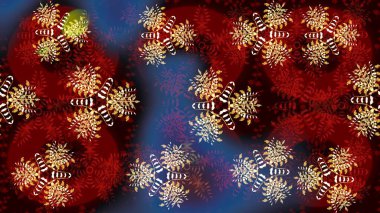 Kırmızı renkte çiçekler. Düz Çiçek Elementleri Tasarımı. Renkli Bahar Teması eskiz kalıbı. Sevimli çiçek raster deseni.