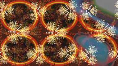 Çiçekli karalama şeklinde Raster çiçek deseni. Nazik, narin çiçek arkaplanı. Kahverengi renkte çiçekler.