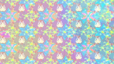 Bahar çiçekleriyle güzel bir çiçek deseni çizmişsin. Güzel kumaş deseni. Raster illüstrasyonu.