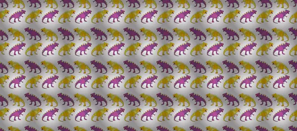 Renkli kertenkele benzeri dinozorlar paketleme ya da giydirme için. Dinozorlarla birlikte geometrik kusursuz desen. Saurischian dinozorları.