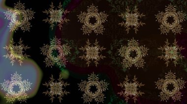 Snowflakes desen. Raster kar taneleri arka plan. Kar tanesi renkli desen. Renk arka plan üzerinde izole soyut kar taneleri ile düz tasarım. Raster illüstrasyon.