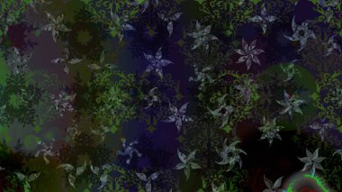 Çiçekli karalama şeklinde Raster çiçek deseni. Yumuşak, yaz çiçekli arka plan. Gri renkli çiçekler.