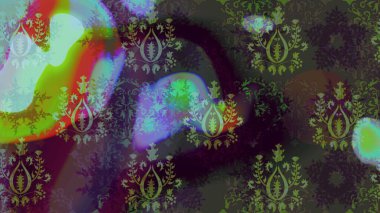 Kar tanelerinin soyut arkaplanlı Noel şablonu. Raster illüstrasyonu. Gri ve kahverengi renkler. Noel ve Yeni Yıl moda baskıları için tatil tasarımı.