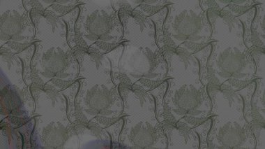 Kar tanelerinin soyut arkaplanlı Noel şablonu. Gri ve yeşil kar taneleri. Raster illüstrasyonu. Noel ve Yeni Yıl moda baskıları için tatil tasarımı.