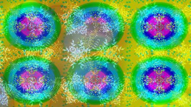 Basit bir kar tanesi. Yeşil ve mavi renklerde şirin kar taneleri. Soyut duvar kâğıdı, ambalaj dekorasyonu. Kışın sembolü, mutlu noeller, mutlu yeni yıl kutlaması Raster illüstrasyonu..