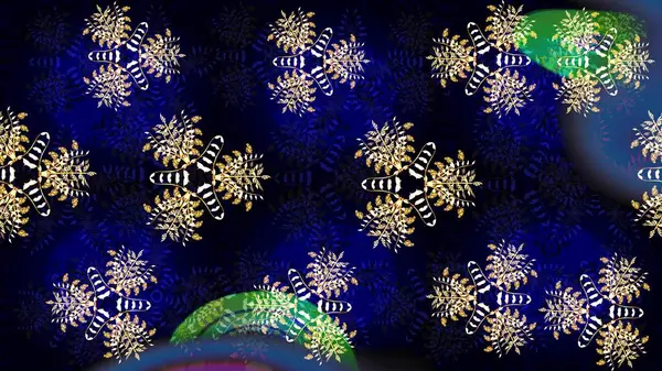 Siyah renkli etnik çiçeklerle süslenmiş zarif bir eskiz şekli. Raster Çiçek İllüstrasyon Şirin Tekstil.