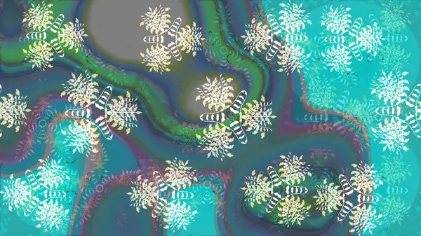 Renkli arka planda izole edilmiş suluboya kar taneleri. Raster illüstrasyonu. Kar tanesi kışı. Kışın sembolü.