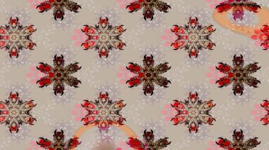 Raster güzel bir çiçek deseni çizmiş. Bahar mevsimi. Nazik romantik baskı. Tatil havası. Gri ve bej renkli çiçekler.