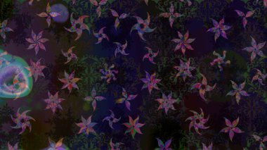 Kar tanesi süs desen. Snowflakes desen. Kar taneleri arka plan. Arka plan üzerinde izole soyut kar taneleri ile düz tasarım. Raster illüstrasyon.