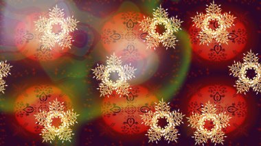 Basit bir kar tanesi. Kahverengi ve kırmızı renklerin çizimi. Soyut duvar kâğıdı, ambalaj dekorasyonu. Kışın sembolü, mutlu noeller, mutlu yeni yıl kutlaması Raster illüstrasyonu..