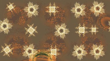 Eskiz arkaplan modeli. Kahverengi üzerine çiçekler. Raster hisseleri. Suluboya, elle çizilmiş.