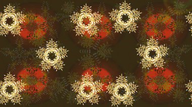 Farklı kar taneleri toplayıcısı, kahverengi ve gri renklerde kış elementleri. Raster Noel soyut renkli arkaplan ve tatlı kar tanesi.