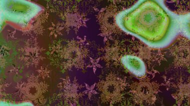 Raster illüstrasyonu. Eski moda arka plan. Desen, çizim, çiçek sınırı. Güzel, parlak, pürüzsüz kumaş, tuval. Çiçek çelengi. Kıvırcık, parlak örgü.