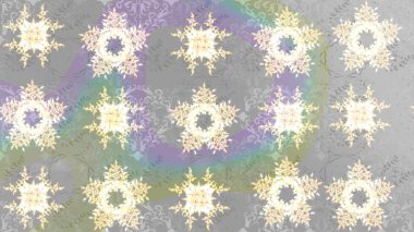 Gri ve nötr renkler üzerine şirin soyut kar tanesi raster tasarımı. Düz kar karalama ikonları, yılbaşı afişi için kar taneleri silueti, kartlar. Yeni yıl kar tanesi.