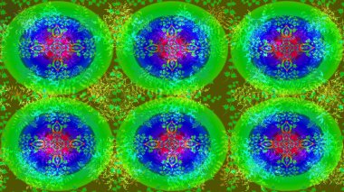 Kar Tanesi Mozaik ikonu. Yeşil ve mavi siluet kar tanesi tabelası. Düz dizayn. Sembol kışı, donmuş, Noel, yeni yıl tatili. Grafiksel element dekorasyonu. Raster illüstrasyonu.