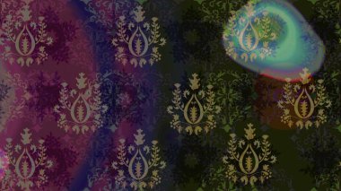 Çiçek ve yapraklı çiçek deseni. Küçük çiçekli şirin bir desen. Raster illüstrasyonu.