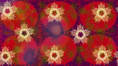 Basit bir kar tanesi. Kırmızı ve mor renklerin çizimi. Soyut duvar kâğıdı, ambalaj dekorasyonu. Kışın sembolü, mutlu noeller, mutlu yeni yıl kutlaması Raster illüstrasyonu..