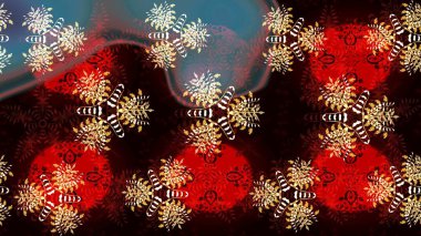 Lace Snowflakes 'in etnik kökü. Raster illüstrasyonu. Stilize Çiçekler. Mandalas 'ın dekoratif dokusu. Kumaş veya Duvar Kağıdı Tasarımı. Tekstil için Lacy Fashion Print. Halk Biçimi.