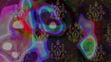 Raster sevimli kar taneleri renkli arka plan üzerinde. Raster resim. Raster kar taneleri desen.