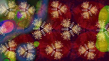 Kar tanesi ikonu, izole edilmiş. Renkli arka planda güzel kar taneleri. Düz dizayn. Raster illüstrasyonu.