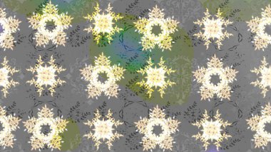 Renkli kar tanesi Raster çizimi. Simgeler, etiketler. Kar tanesi ikonu, izole edilmiş. Renkli arka planda kar taneleri. Düz dizayn. Raster illüstrasyonu.