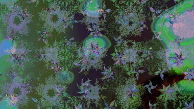 Raster Hip kumaş deseni. Eskiz Vintage Çiçek Deseni.