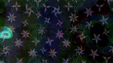 Kar Taneleri Raster illüstrasyonu. Dekorasyon kış kar ikonları. Raster Noel soyut renkli arkaplan ve düşen kar tanesi.