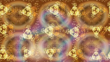 Kar Tanesi Mozaik ikonu. Siluet kar tanesi işareti izole edilmiş kahverengi, bej ve sarı renkler. Düz dizayn. Sembol kışı, donmuş, Noel, yeni yıl tatili. Grafiksel element dekorasyonu. Raster çizimi..