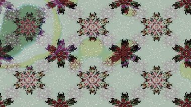 Gri ve nötr renkte çiçekler. Raster illüstrasyonunda çiçek deseni çizimi.