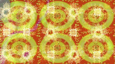 Renkli Bahar Teması eskiz kalıbı. Çiçeksel fantezi tasarımı ve parlak bir arka plan çizimi. Düz Çiçek Elementleri Tasarımı.