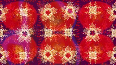 Güzel soyut kar tanesi raster tasarımı. Düz kar karalama ikonları, kar taneleri kırmızı ve mor renkli siluetler noel afişi için, kartlar. Yeni yıl kar tanesi.