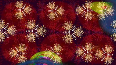 Raster kar taneleri deseni. Raster illüstrasyonu. Renkli arka planda güzel kar taneleri.