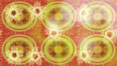 Raster illustration. Christmas festive background. Christmas snowflake of decoration on snow.