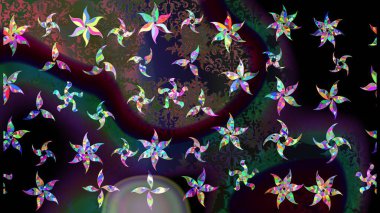 Raster Güzel kumaş deseni. Çiçek arkaplan ile soyut zarafet çizim deseni.